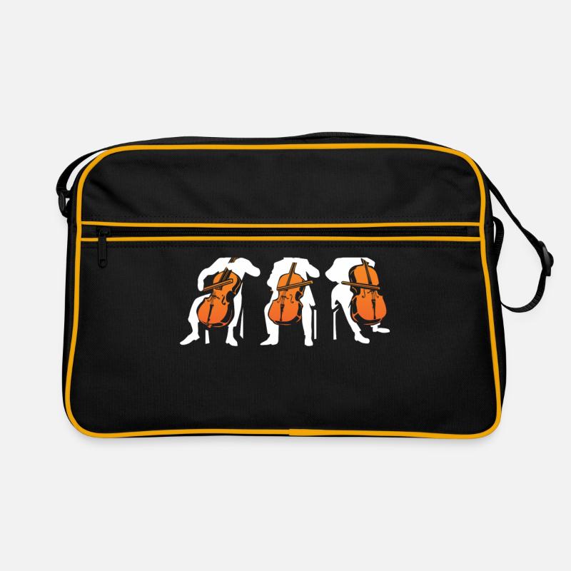 violoncelle - Sac Retro - noir/or