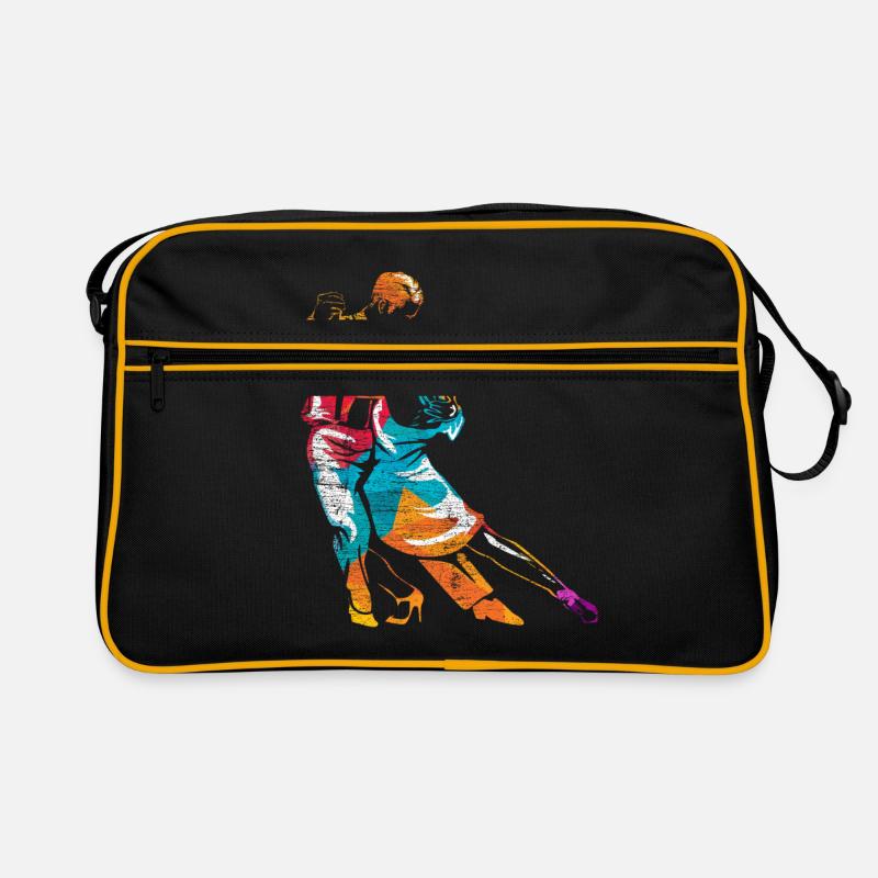 Tango-Tanz - Retro Tasche - Schwarz/Gold