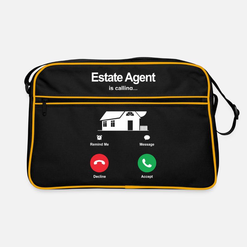 Agent immobilier - Sac Retro - noir/or