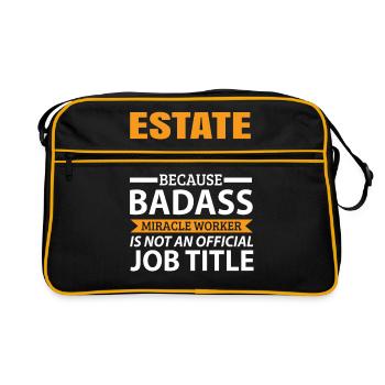 Immobilienmakler - Retro Tasche - Schwarz/Gold - Vorne