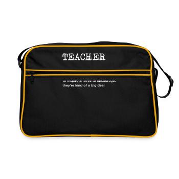 teacher - Retro Bag - black/gold - Front