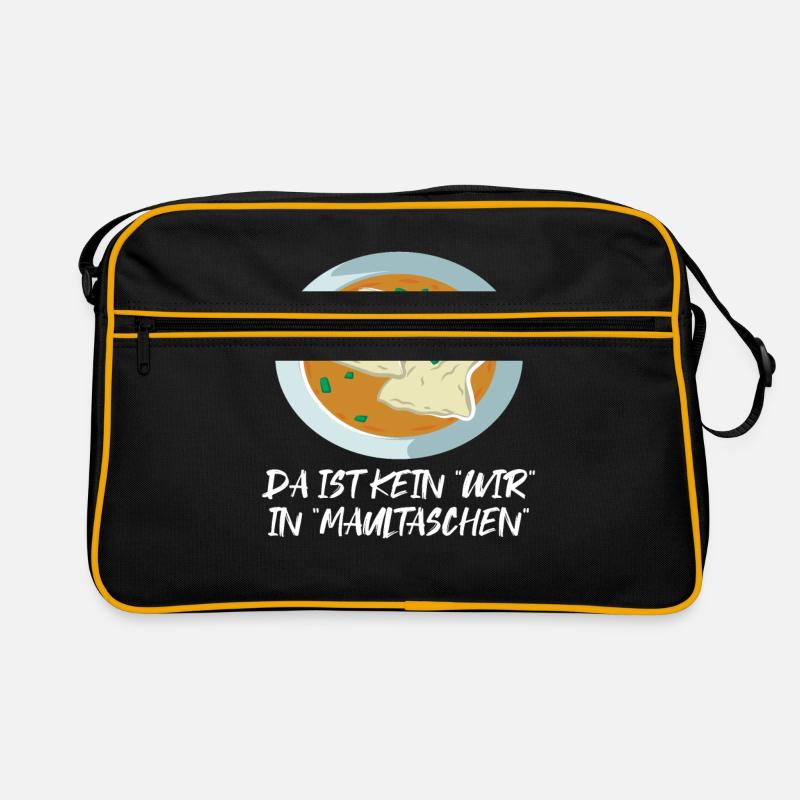 Maultasche - Retro Tasche - Schwarz/Gold