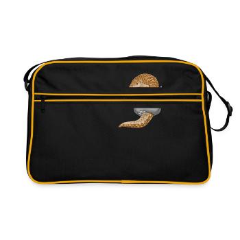 Pangolin gift pangolin tshirt pangolin - Retro Bag - black/gold - Front