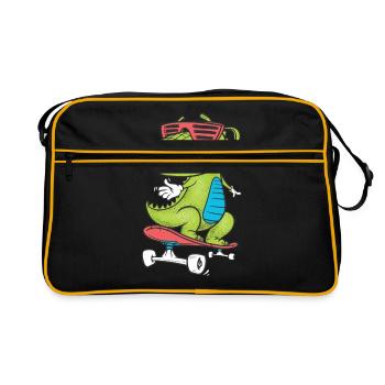 dinosaur - Retro Bag - black/gold - Front