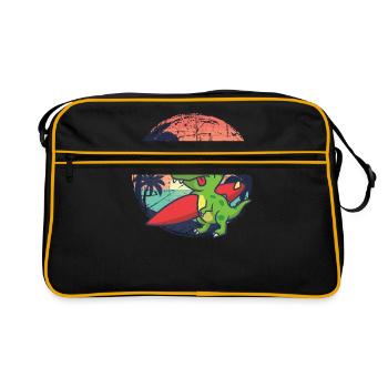 dinosaur - Retro Bag - black/gold - Front