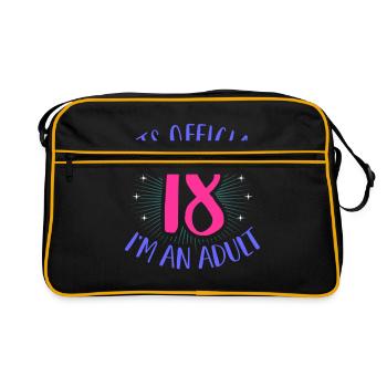 18th birthday - Retro Bag - black/gold - Front