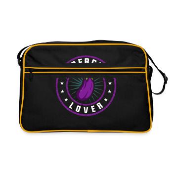aubergine - Sac Retro - noir/or - Devant