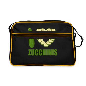Zucchini - Retro Tasche - Schwarz/Gold - Vorne