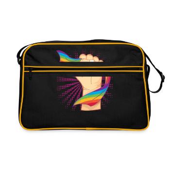 LGBT - Retro Tasche - Schwarz/Gold - Vorne