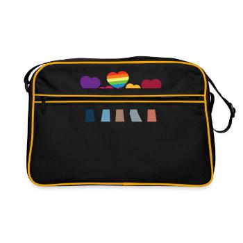 LGBT - Retro Tasche - Schwarz/Gold - Vorne