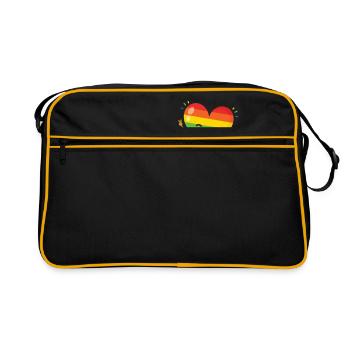 LGBT Gruppe Flagge Geschenkidee - Retro Tasche - Schwarz/Gold - Vorne