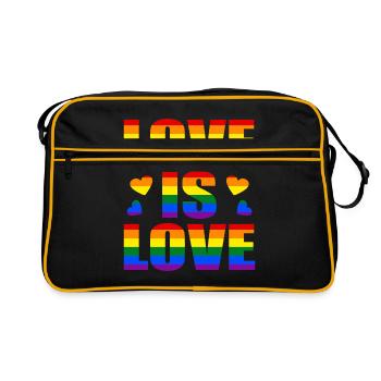 LGBT - Retro Tasche - Schwarz/Gold - Vorne