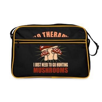 Pilz - Retro Tasche - Schwarz/Gold - Vorne