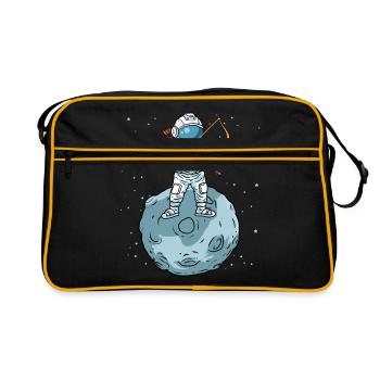 Archer shirt astronaut arrow bow bow - Retro Bag - black/gold - Front