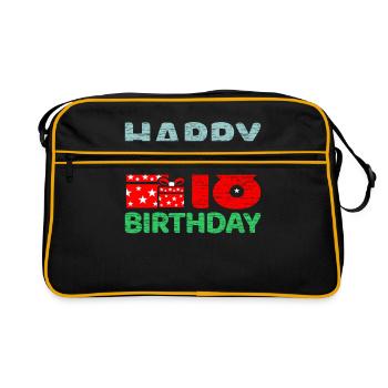 18th birthday - Retro Bag - black/gold - Front