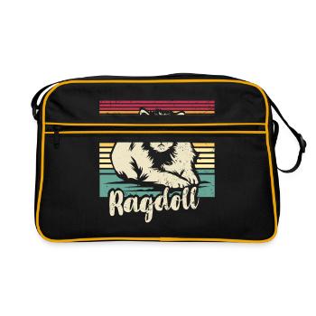 Chat Ragdoll - Sac Retro - noir/or - Devant