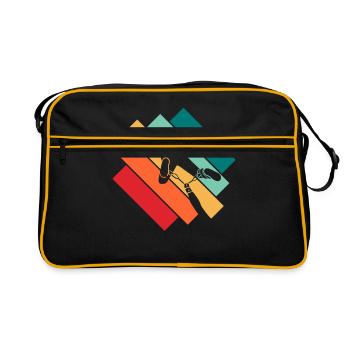 Bungee Jumping - Retro Tasche - Schwarz/Gold - Vorne
