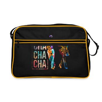 Cha Cha Tanz - Retro Tasche - Schwarz/Gold - Vorne