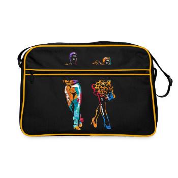Cha Cha Tanz - Retro Tasche - Schwarz/Gold - Vorne