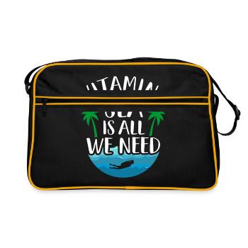 mer - Sac Retro - noir/or - Devant