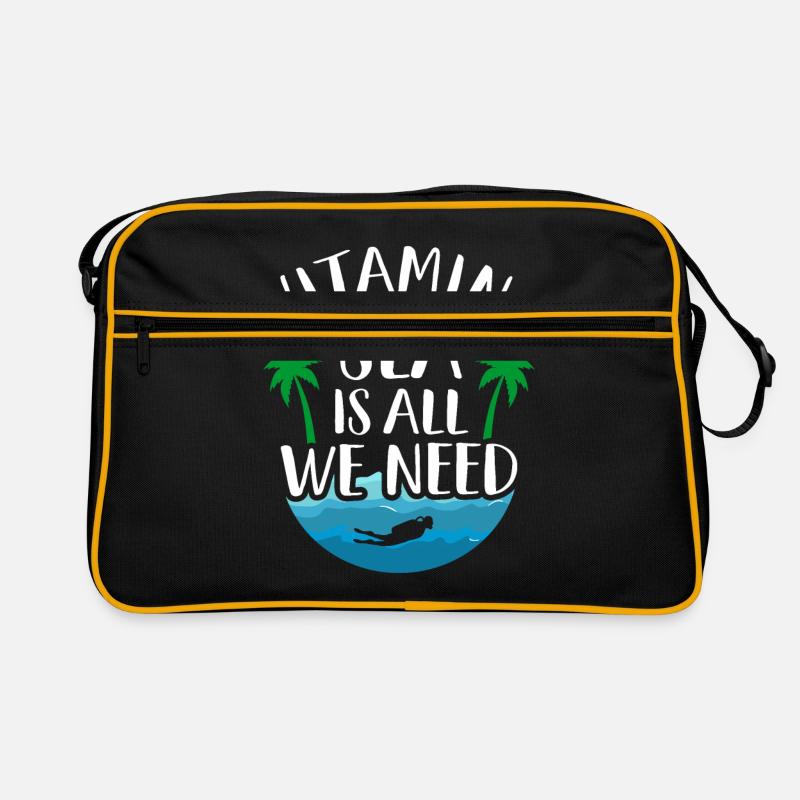 sea - Retro Bag - black/gold