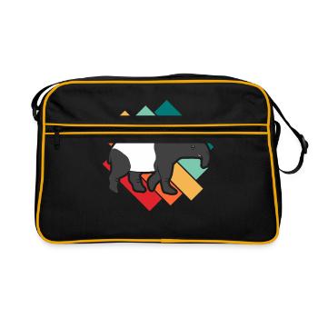 Tapir - Sac Retro - noir/or - Devant