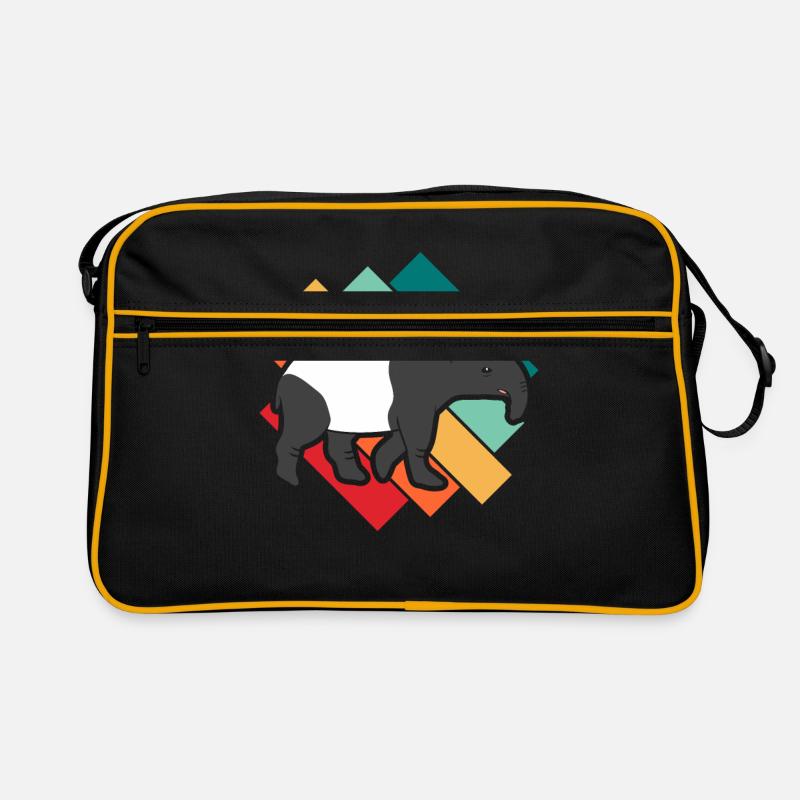 Tapir - Retro Tasche - Schwarz/Gold