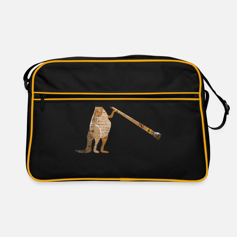 Didgeridoo Känguru Retro Tasche