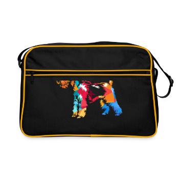 Lakeland Terrier Dog - Retro Bag - black/gold - Front