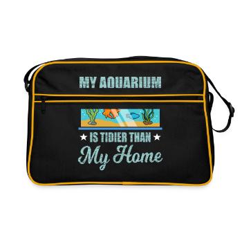 Aquarium poisson tortue Keeper idée de cadeau - Sac Retro - noir/or - Devant