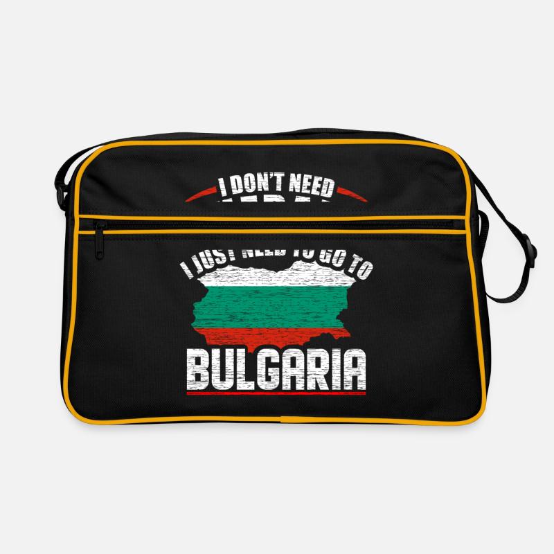 Bulgarien - Retro Tasche - Schwarz/Gold
