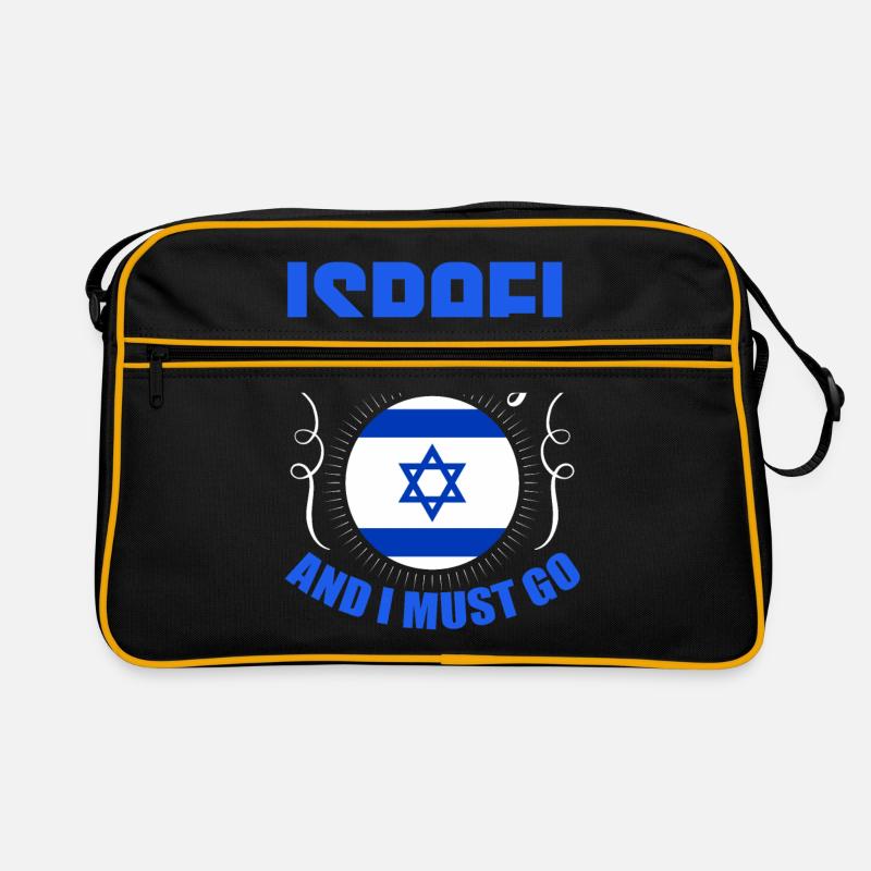 Israel - Retro Tasche - Schwarz/Gold