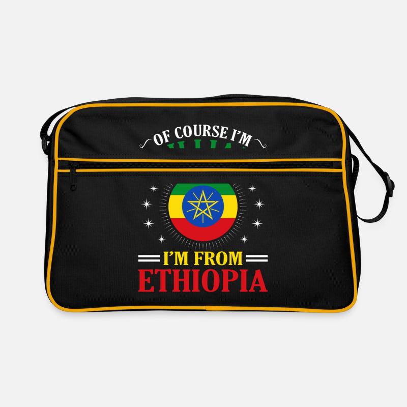 Äthiopien - Retro Tasche - Schwarz/Gold