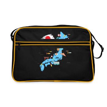 Japon - Sac Retro - noir/or - Devant