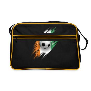 Côte d’Ivoire Afrique Idée cadeau - Sac Retro - noir/or - Devant