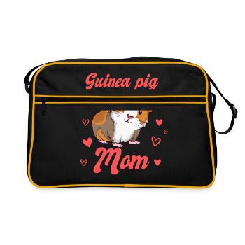 Guinée Pig Mom rongeur cobaye maman - Sac Retro - noir/or - Devant