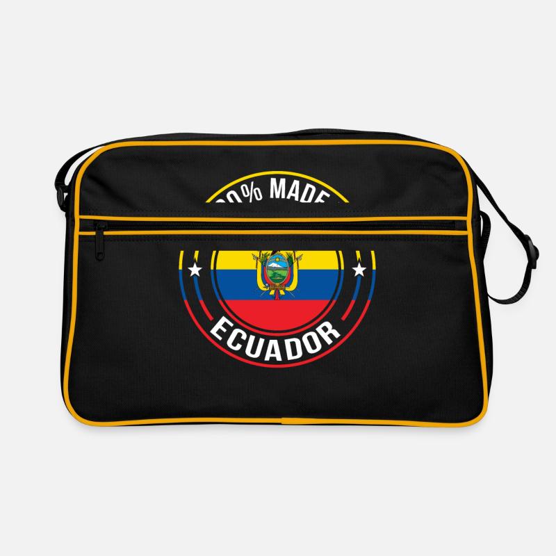 Ecuador - Retro Tasche - Schwarz/Gold