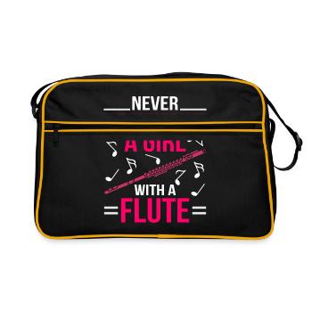 Flûte transversale - Sac Retro - noir/or - Devant