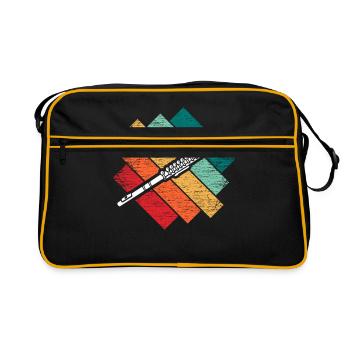 Flûte transversale - Sac Retro - noir/or - Devant