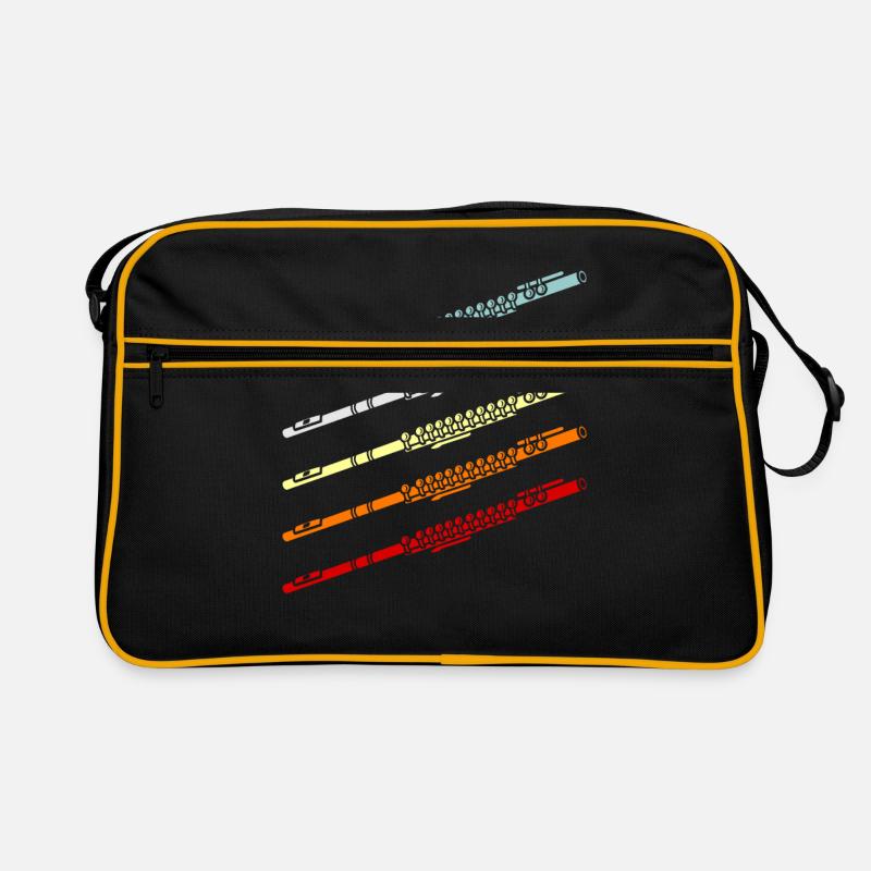 Querflöte Seitengeblasene Flöte - Retro Tasche - Schwarz/Gold
