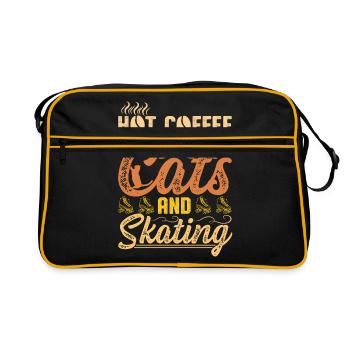 Roller skate gift roller skaters - Retro Bag - black/gold - Front