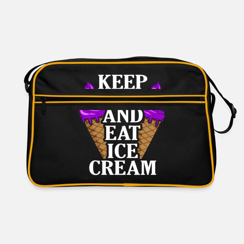 Eiscreme - Retro Tasche - Schwarz/Gold