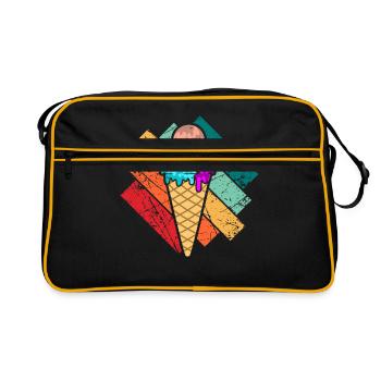 Crème glacée - Sac Retro - noir/or - Devant