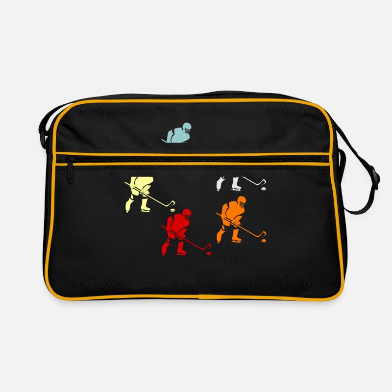 Eishockey - Retro Tasche - Schwarz/Gold