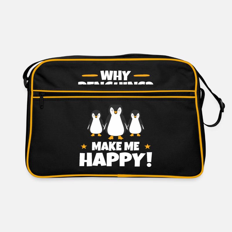 Pingouin - Sac Retro - noir/or