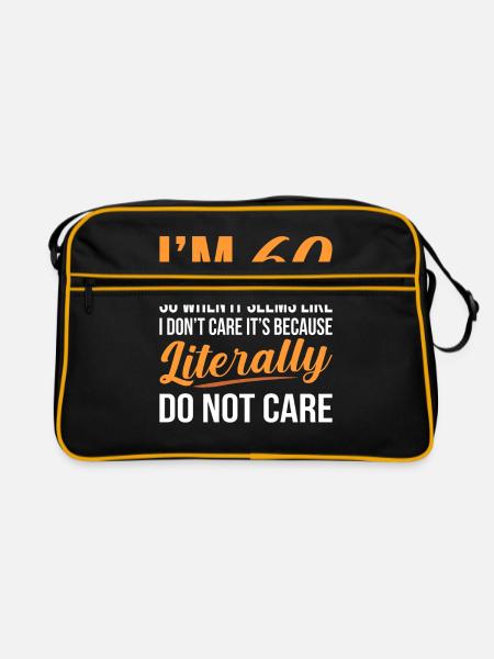 60th birthday - Retro Bag - black/gold - Front
