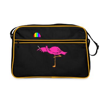 LGBT - Retro Tasche - Schwarz/Gold - Vorne