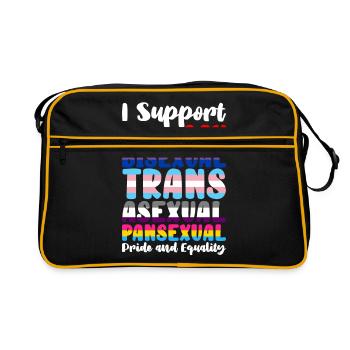 LGBT - Retro Tasche - Schwarz/Gold - Vorne