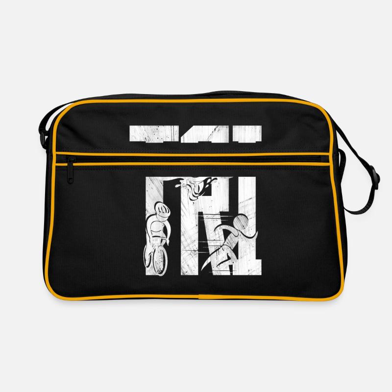 Triathlon - Retro Tasche - Schwarz/Gold