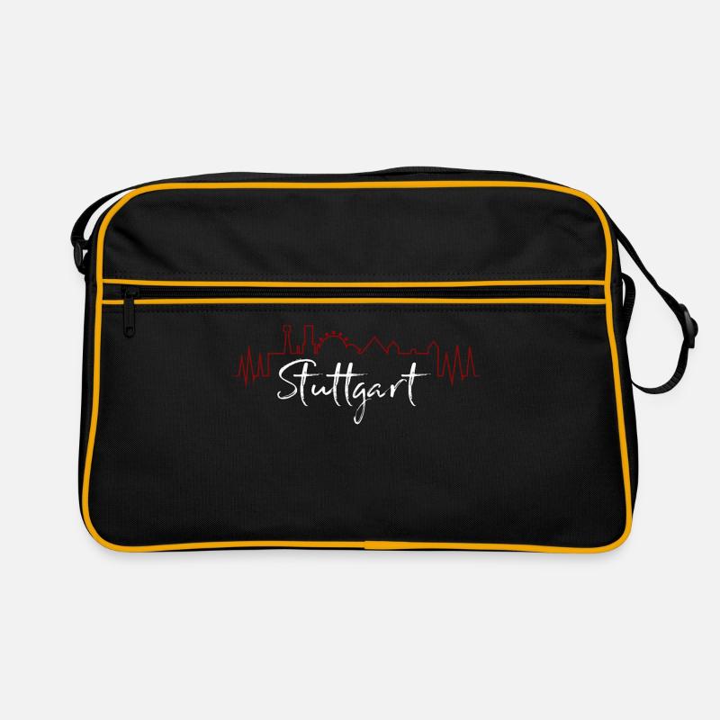 Stuttgart - Retro Tasche - Schwarz/Gold
